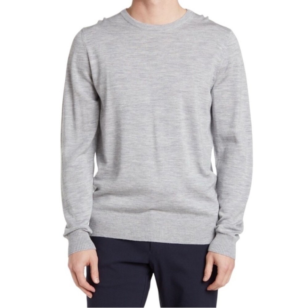RODD & GUNN 2XL Grey Wool Cashmere Merino Blend Crewneck Sweater Optim Wool